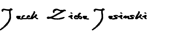 Jacek Zieba Jasinski font preview